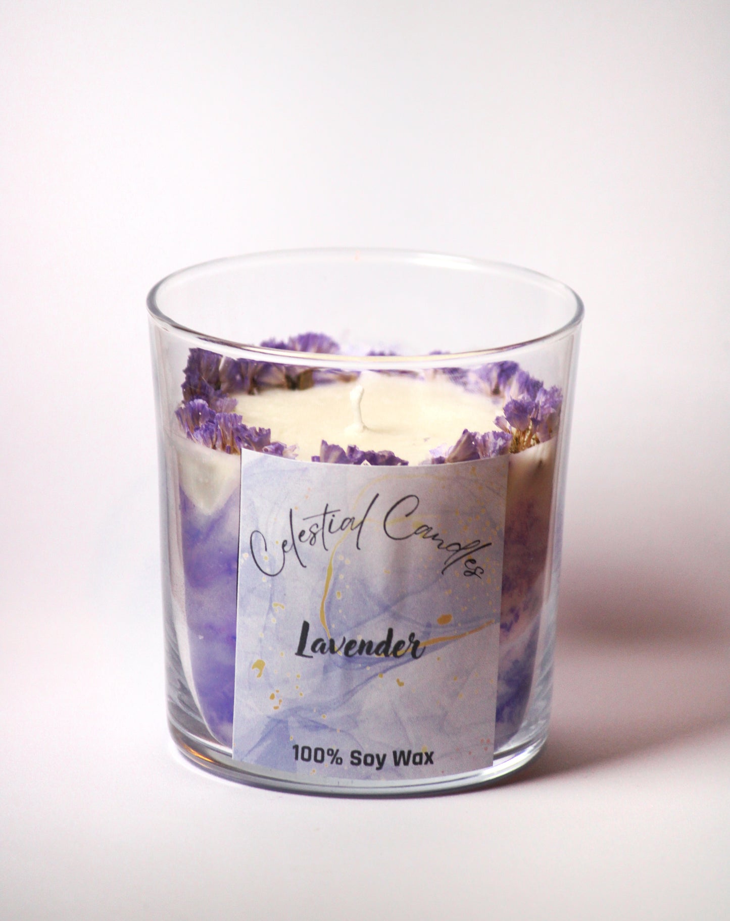 Lavender Marble Candle